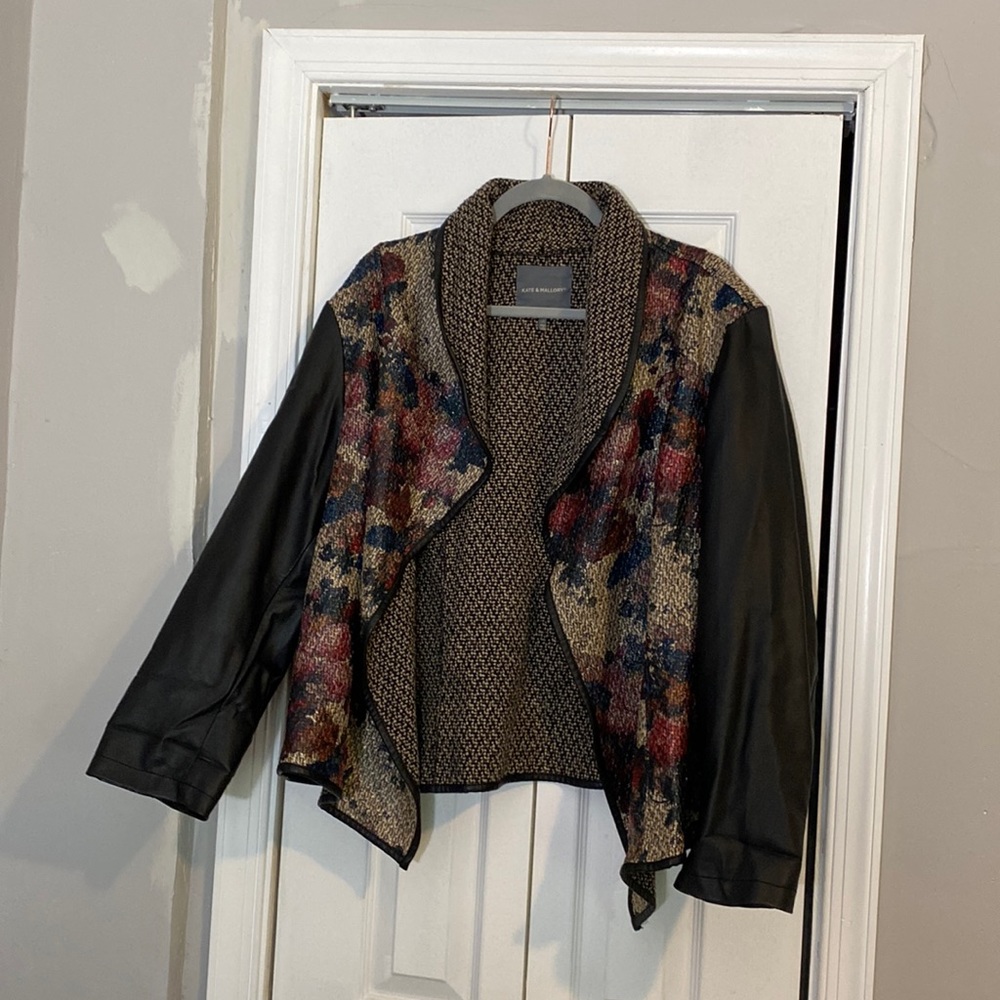Kate & Mallory Vegan Leather Long Sleeves Jacket
